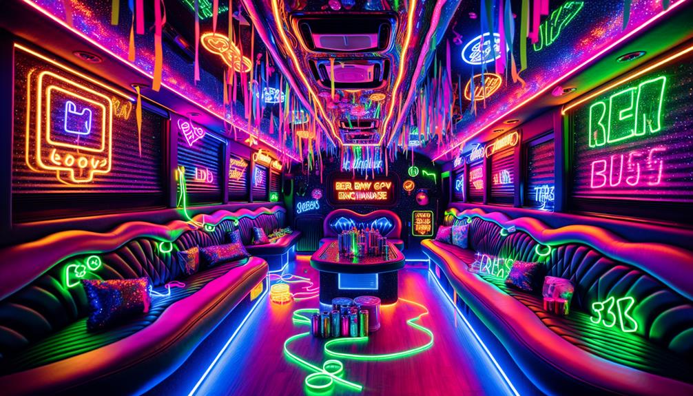 vibrant neon party decorations